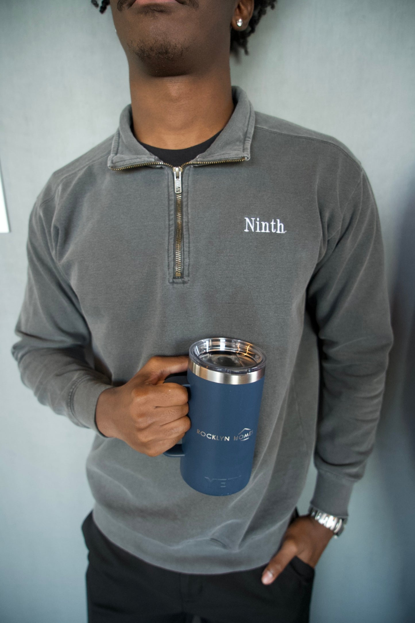 Ninth Grey Quarter Zip
